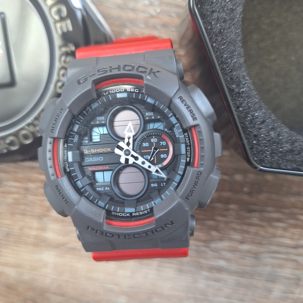 Casio G-Shock Gray and Red Watch